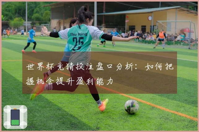 世界杯竞猜投注盘口分析：如何把握机会提升盈利能力
